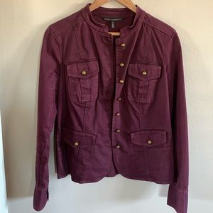WHBM Plum Colored Military Jacket